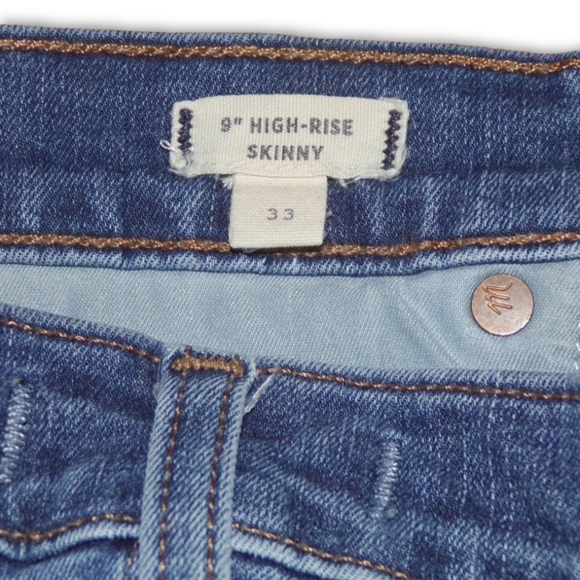 Madewell Button Fly 9" High Rise Skinny Jeans - Picture 8 of 8